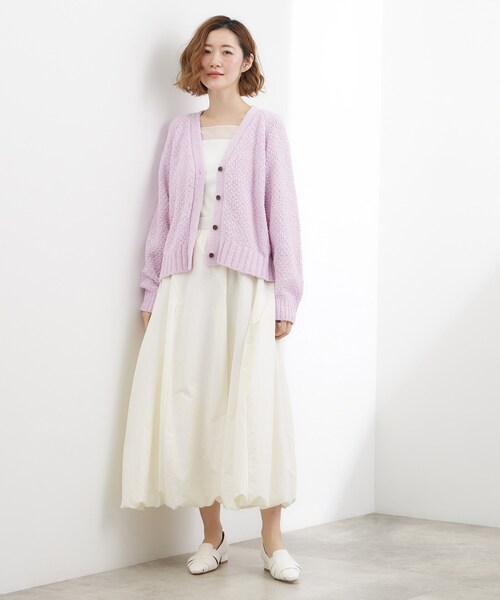 grove(グローブ)の「【貴島明日香さん着用】シアードッキングスクエアタンク(タンクトップ・レディース・ダークグレー/ホワイト系5/サックスブルー/ブラック/オフホワイト・03/02/01/05/04)」の8枚目の写真
