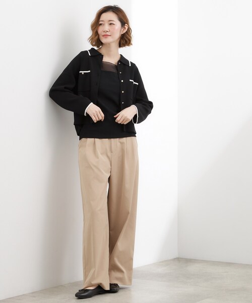 grove(グローブ)の「【貴島明日香さん着用】シアードッキングスクエアタンク(タンクトップ・レディース・ダークグレー/ホワイト系5/サックスブルー/ブラック/オフホワイト・03/02/01/05/04)」の16枚目の写真