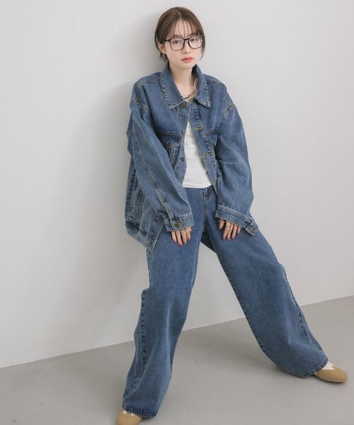 RETRO GIRL(レトロガール)の「ストレートデニムPT(デニムパンツ・レディース・ケミカルウォッシュ/ブラック・SMALL/MEDIUM/LARGE)」の15枚目の写真