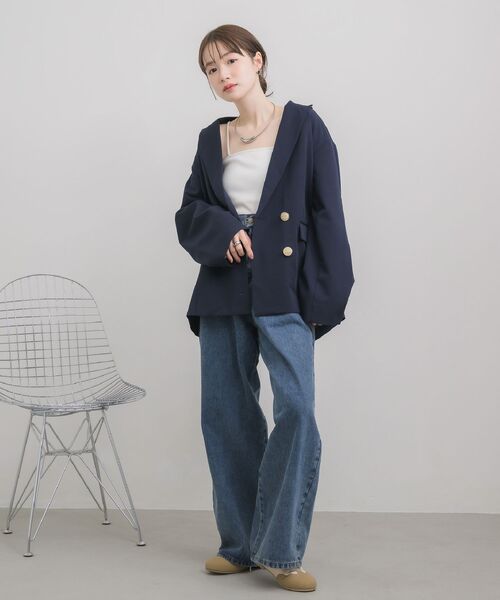 RETRO GIRL(レトロガール)の「ストレートデニムPT(デニムパンツ・レディース・ケミカルウォッシュ/ブラック・SMALL/MEDIUM/LARGE)」の6枚目の写真