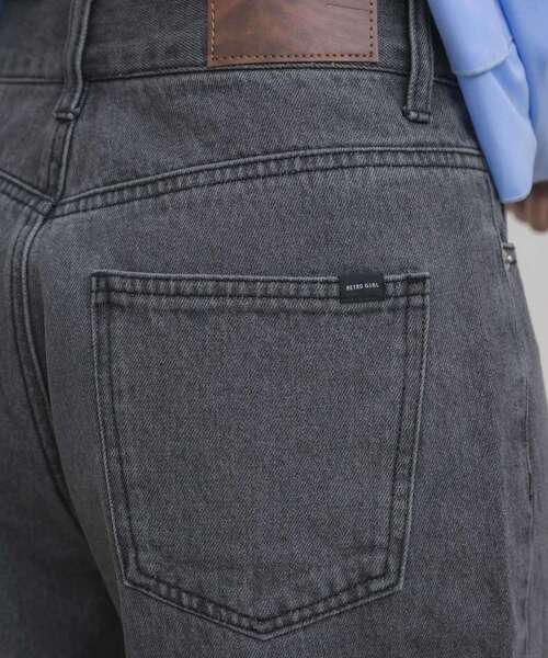 RETRO GIRL(レトロガール)の「ストレートデニムPT(デニムパンツ・レディース・ケミカルウォッシュ/ブラック・SMALL/MEDIUM/LARGE)」の12枚目の写真