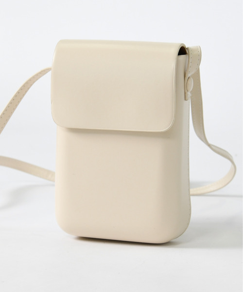neos（ネオス）の「【neos】フェイクレザー ミニショルダーバッグ メンズ レディース ミニポーチ スマホポーチ コンパクト（ショルダーバッグ・メンズ・ブラック/ホワイト・FREE）」の3枚目の写真
