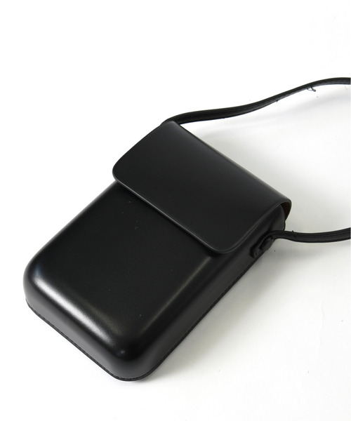 neos（ネオス）の「【neos】フェイクレザー ミニショルダーバッグ メンズ レディース ミニポーチ スマホポーチ コンパクト（ショルダーバッグ・メンズ・ブラック/ホワイト・FREE）」の12枚目の写真