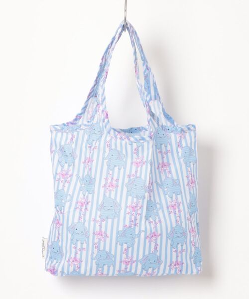 Cath Kidston(キャスキッドソン)の「ミニ フォルダウェイ ショッパー Nana The Elephant(エコバッグ/サブバッグ・レディース・ブルー・FREE)」の7枚目の写真