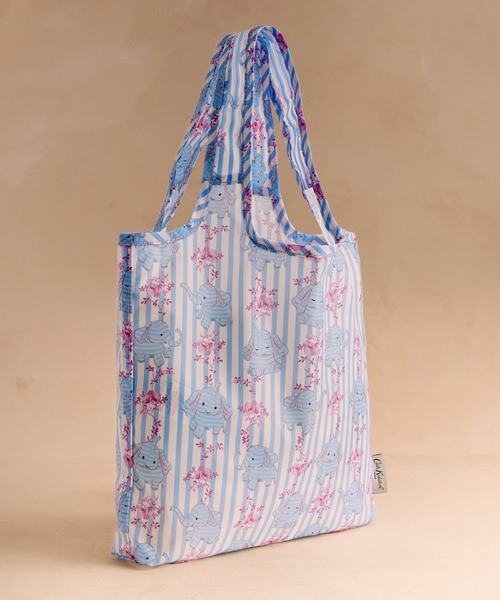 Cath Kidston(キャスキッドソン)の「ミニ フォルダウェイ ショッパー Nana The Elephant(エコバッグ/サブバッグ・レディース・ブルー・FREE)」の1枚目の写真