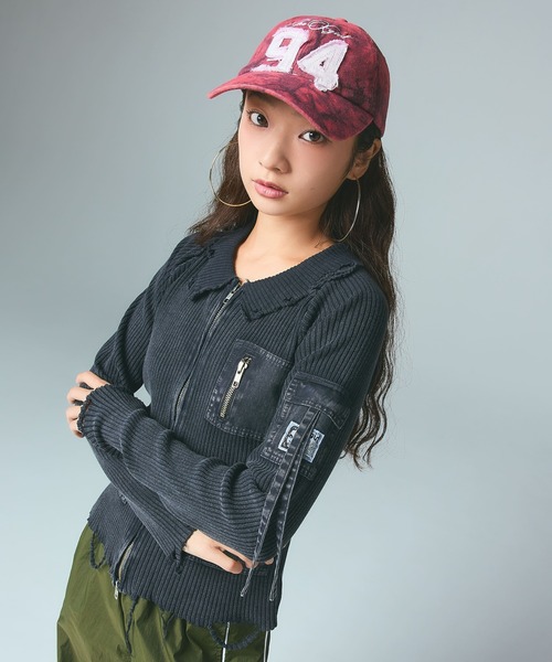 X-girl(エックスガール)の「FADED NUMBER LOGO 6PANEL CAP(キャップ・レディース・グリーン/レッド/ブラック・ONE SIZE)」の11枚目の写真