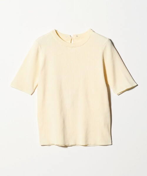 green label relaxing(グリーンレーベルリラクシング)の「リブ エリレース 2WAY 5分袖 ニット プルオーバー(ニット/セーター・レディース・ネイビー/その他1/ベージュ/オフホワイト・FREE)」の6枚目の写真