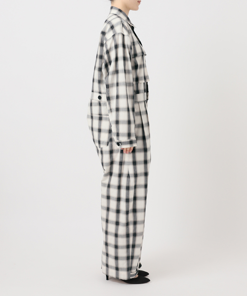 Spick & Span（スピックアンドスパン）の「《一部店舗+WEB限定》Glyph Ombre Check Jumpsuit（つなぎ/オールインワン・レディース・ホワイト・FREE）」の6枚目の写真