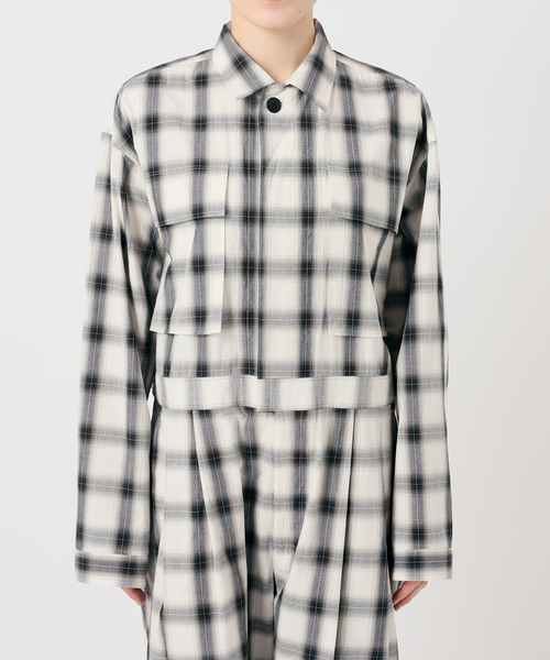 Spick & Span（スピックアンドスパン）の「《一部店舗+WEB限定》Glyph Ombre Check Jumpsuit（つなぎ/オールインワン・レディース・ホワイト・FREE）」の7枚目の写真