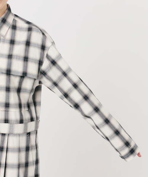 Spick & Span（スピックアンドスパン）の「《一部店舗+WEB限定》Glyph Ombre Check Jumpsuit（つなぎ/オールインワン・レディース・ホワイト・FREE）」の9枚目の写真