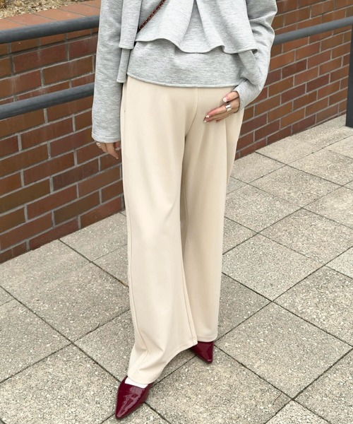 セール】[ mamaレタス ] ストレッチワイドパンツ（マタニティウェア