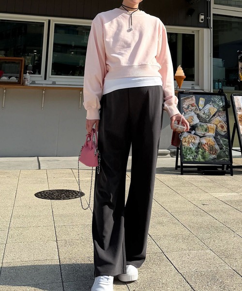 セール】[ mamaレタス ] ストレッチワイドパンツ（マタニティウェア