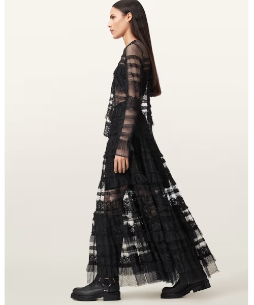 ALLSAINTS（オールセインツ）の「ARLEA TULLE MAXI SKIRT | ARLEA チュール マキシ スカート（スカート・レディース・ブラック・4/6/8/10）」の10枚目の写真