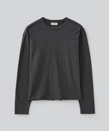 FABREGAT（ファブレガ）の「カットオフクロップロングスリーブ（チャコール）（Tシャツ/カットソー）」