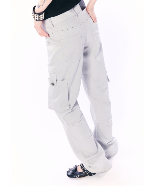 SETUP-EXE(セットアップイーエックスイー)の「BOOTCUT CARGO PANTS / LIGHT GRAY(その他パンツ・レディース・その他・SMALL/MEDIUM)」の8枚目の写真