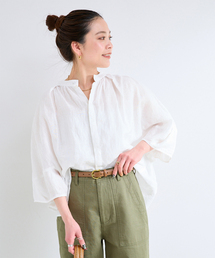 シャツ/ブラウス（ホワイト/白色系・リネン・麻）ファッション通販
