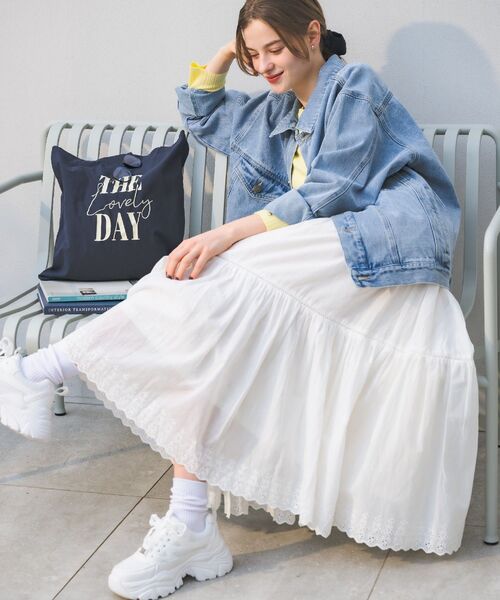 RETRO GIRL（レトロガール）の「デニムGジャン（デニムジャケット・レディース・ケミカルウォッシュ/ライトブルー/ブラック・FREE）」の10枚目の写真