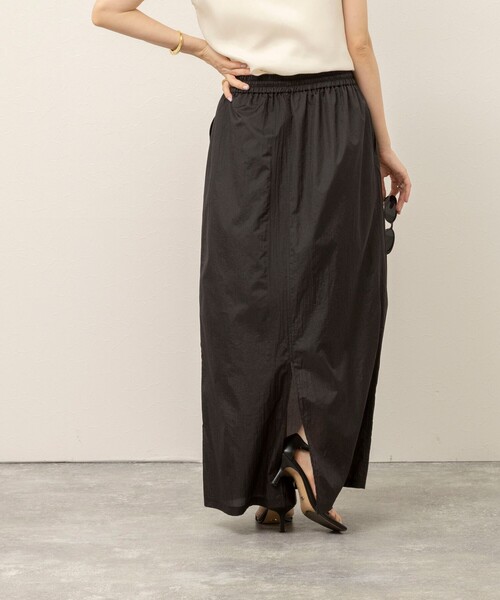 MAQWEL（マクウェル）の「《セットアップ対応》【MAQWEL/マクウェル】ウォッシャブルシアースカート（スカート・レディース・ブラック/ブラウン/オフホワイト・FREE）」の7枚目の写真