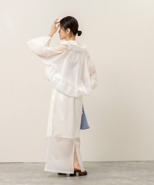 MAQWEL（マクウェル）の「《セットアップ対応》【MAQWEL/マクウェル】ウォッシャブルシアースカート（スカート・レディース・ブラック/ブラウン/オフホワイト・FREE）」の10枚目の写真