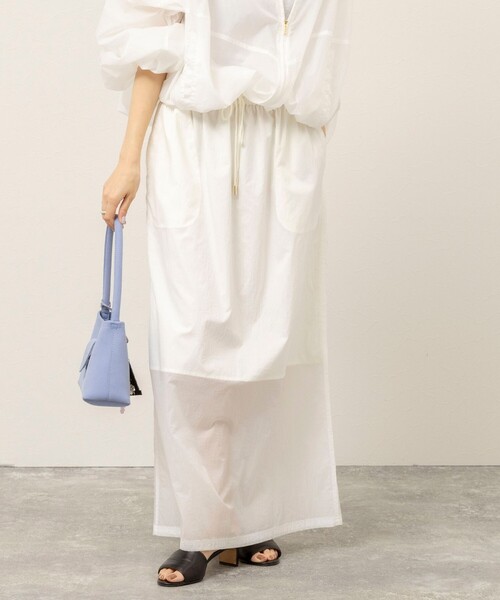 MAQWEL（マクウェル）の「《セットアップ対応》【MAQWEL/マクウェル】ウォッシャブルシアースカート（スカート・レディース・ブラック/ブラウン/オフホワイト・FREE）」の13枚目の写真