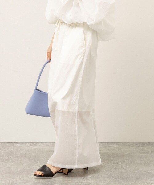 MAQWEL（マクウェル）の「《セットアップ対応》【MAQWEL/マクウェル】ウォッシャブルシアースカート（スカート・レディース・ブラック/ブラウン/オフホワイト・FREE）」の14枚目の写真