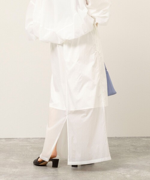 MAQWEL（マクウェル）の「《セットアップ対応》【MAQWEL/マクウェル】ウォッシャブルシアースカート（スカート・レディース・ブラック/ブラウン/オフホワイト・FREE）」の16枚目の写真