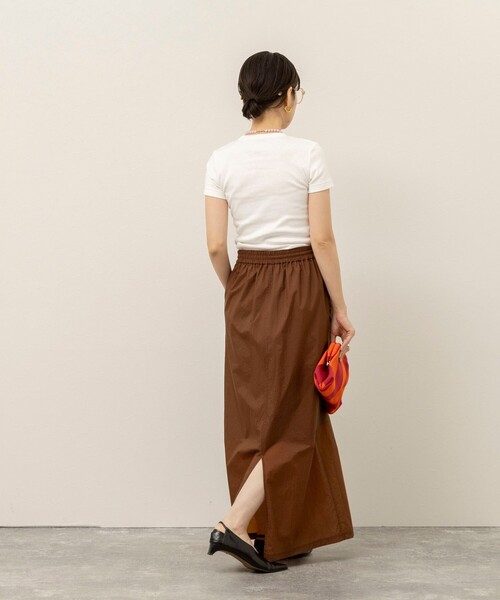 MAQWEL（マクウェル）の「《セットアップ対応》【MAQWEL/マクウェル】ウォッシャブルシアースカート（スカート・レディース・ブラック/ブラウン/オフホワイト・FREE）」の18枚目の写真