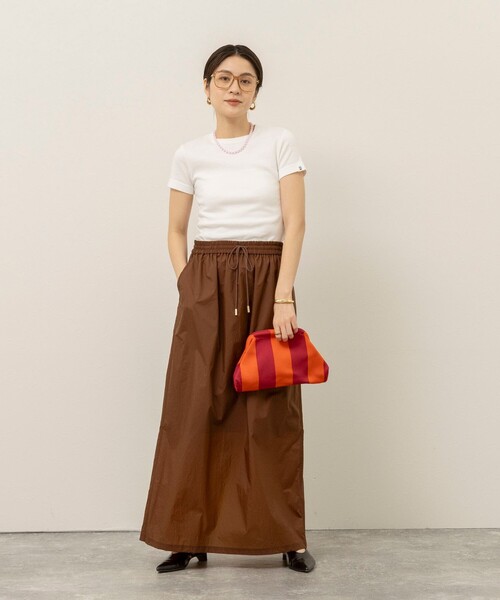 MAQWEL（マクウェル）の「《セットアップ対応》【MAQWEL/マクウェル】ウォッシャブルシアースカート（スカート・レディース・ブラック/ブラウン/オフホワイト・FREE）」の20枚目の写真