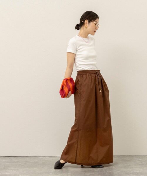 MAQWEL（マクウェル）の「《セットアップ対応》【MAQWEL/マクウェル】ウォッシャブルシアースカート（スカート・レディース・ブラック/ブラウン/オフホワイト・FREE）」の21枚目の写真