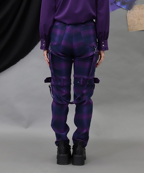 NIBBLE POISON（ニブルポイズン）の「レースアップボンテージパンツ（その他パンツ・レディース・ブラック/パープル・MEDIUM）」の7枚目の写真