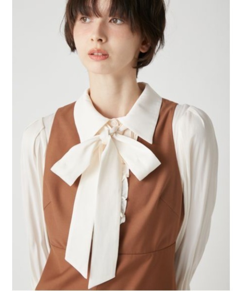 LILY BROWN(リリーブラウン)の「シャツドッキングミニワンピース(ワンピース・レディース・チェック/ブラック/ブラウン・0/1)」の9枚目の写真