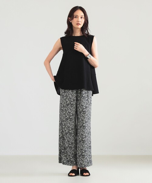 Demi-Luxe BEAMS（デミルクス ビームス）の「プチフラワー プリント イージーパンツ（その他パンツ・レディース・ブラック/イエロー・36/38）」の8枚目の写真