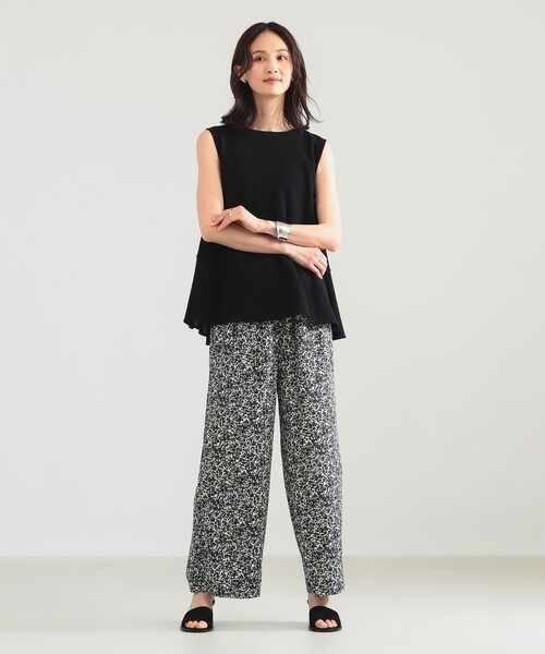 Demi-Luxe BEAMS（デミルクス ビームス）の「プチフラワー プリント イージーパンツ（その他パンツ・レディース・ブラック/イエロー・36/38）」の9枚目の写真