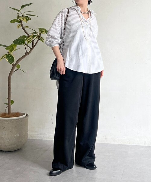 un dix cors（アンディコール）の「薄ダンボールパンツ（その他パンツ・レディース・グレー/ブラック・FREE）」の5枚目の写真