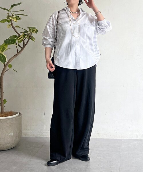 un dix cors（アンディコール）の「薄ダンボールパンツ（その他パンツ・レディース・グレー/ブラック・FREE）」の7枚目の写真