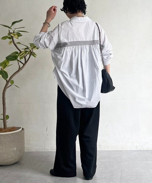 un dix cors（アンディコール）の「薄ダンボールパンツ（その他パンツ・レディース・グレー/ブラック・FREE）」の8枚目の写真