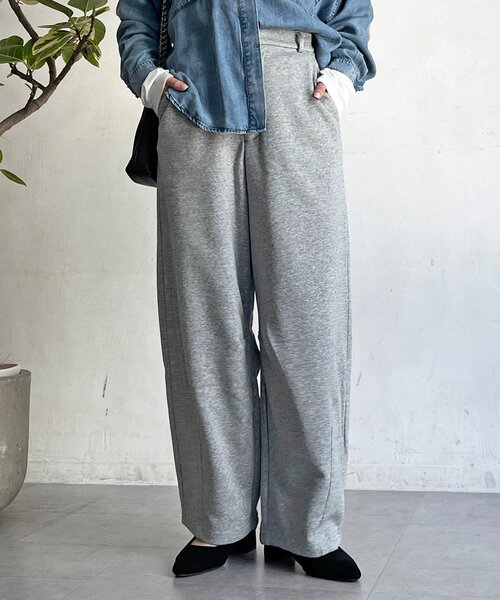 un dix cors（アンディコール）の「薄ダンボールパンツ（その他パンツ・レディース・グレー/ブラック・FREE）」の11枚目の写真