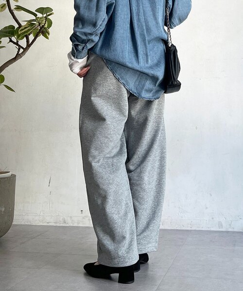 un dix cors（アンディコール）の「薄ダンボールパンツ（その他パンツ・レディース・グレー/ブラック・FREE）」の12枚目の写真