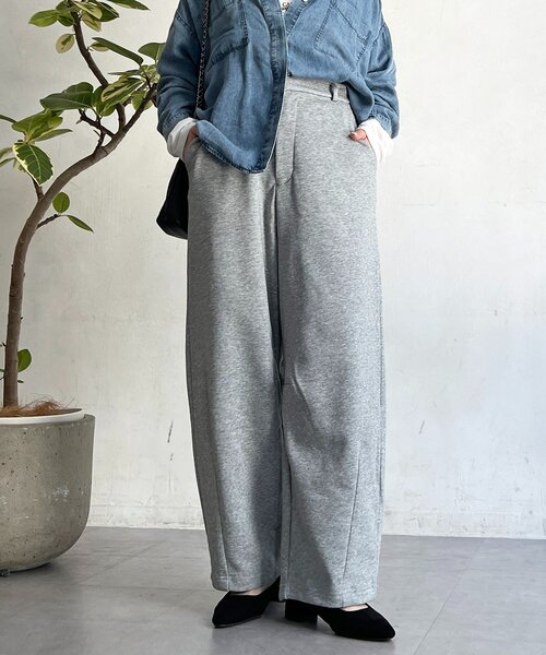 un dix cors（アンディコール）の「薄ダンボールパンツ（その他パンツ・レディース・グレー/ブラック・FREE）」の14枚目の写真