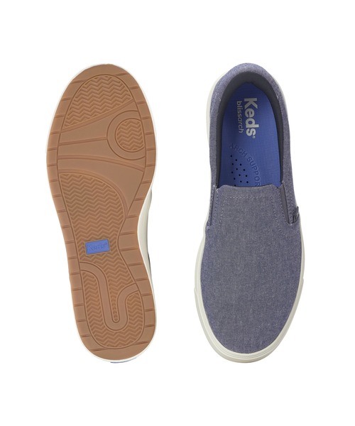 Keds ケッズ パーク スリップオン シャンブレー ブルー（スニーカー