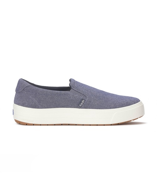 Keds(ケッズ)の「Keds ケッズ パーク スリップオン シャンブレー ブルー(スニーカー・レディース・ブルー・25.0cm/24.5cm/24.0cm/23.5cm/23.0cm/22.5cm)」の2枚目の写真