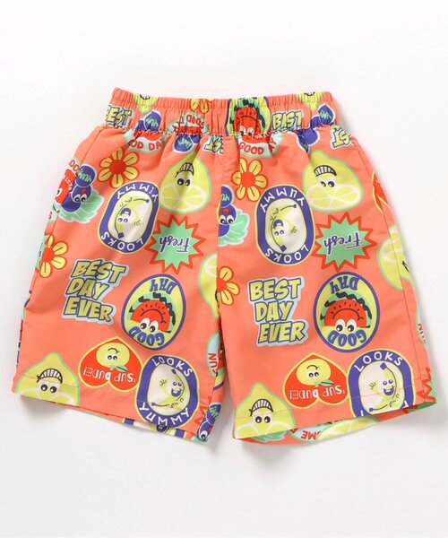 BREEZE(ブリーズ)の「【UVカット】無地・総柄わくわくビーチショーツ(水着・キッズ・その他2/オレンジ/その他11/イエロー/レインボー/レッド/ブラック/エメラルド/アイボリー/ブルー/その他12・80/90/100/110/120/130/140/150)」の1枚目の写真