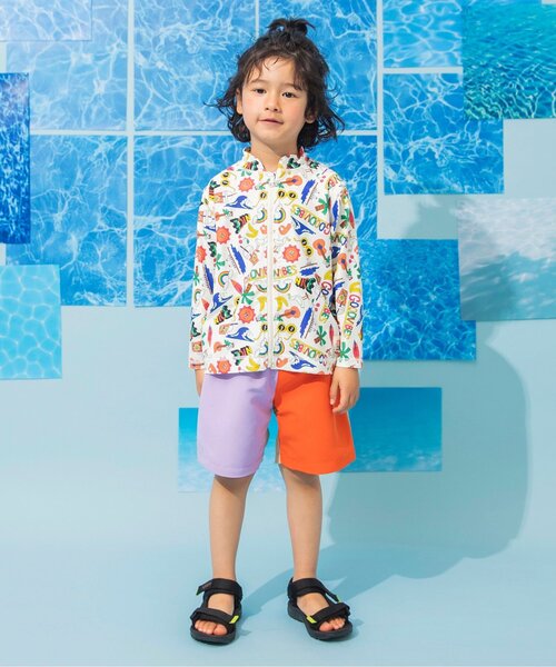 BREEZE(ブリーズ)の「【UVカット水着】無地・総柄わくわくビーチショーツ(水着・キッズ・その他2/オレンジ/その他11/イエロー/レインボー/レッド/ブラック/エメラルド/アイボリー/ブルー/その他12・80/90/100/110/120/130/140/150)」の22枚目の写真
