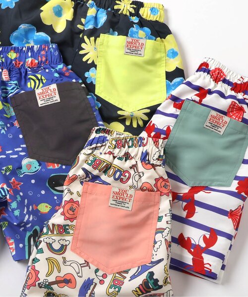 BREEZE(ブリーズ)の「【UVカット】無地・総柄わくわくビーチショーツ(水着・キッズ・その他2/オレンジ/その他11/イエロー/レインボー/レッド/ブラック/エメラルド/アイボリー/ブルー/その他12・80/90/100/110/120/130/140/150)」の18枚目の写真