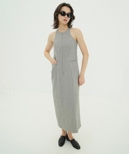 CLANE（クラネ）の「FRONT ZIP AMERICAN SLEEVE ONEPIECE（ワンピース・レディース・ブラック/その他・0/1/2）」の9枚目の写真