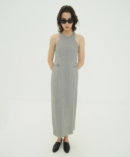 CLANE（クラネ）の「FRONT ZIP AMERICAN SLEEVE ONEPIECE（ワンピース・レディース・ブラック/その他・0/1/2）」の10枚目の写真
