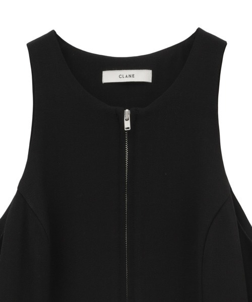 CLANE（クラネ）の「FRONT ZIP AMERICAN SLEEVE ONEPIECE（ワンピース・レディース・ブラック/その他・0/1/2）」の17枚目の写真