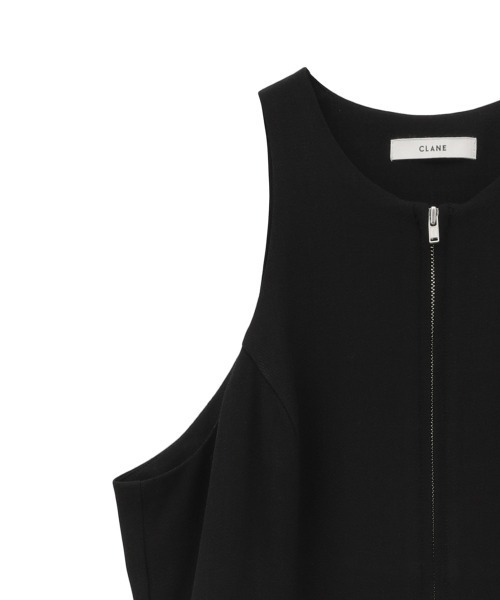 CLANE（クラネ）の「FRONT ZIP AMERICAN SLEEVE ONEPIECE（ワンピース・レディース・ブラック/その他・0/1/2）」の18枚目の写真