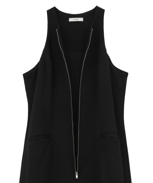 CLANE（クラネ）の「FRONT ZIP AMERICAN SLEEVE ONEPIECE（ワンピース・レディース・ブラック/その他・0/1/2）」の20枚目の写真
