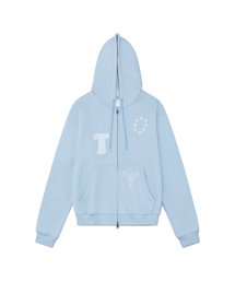 TCM snail hooded zip-up (sky blue)